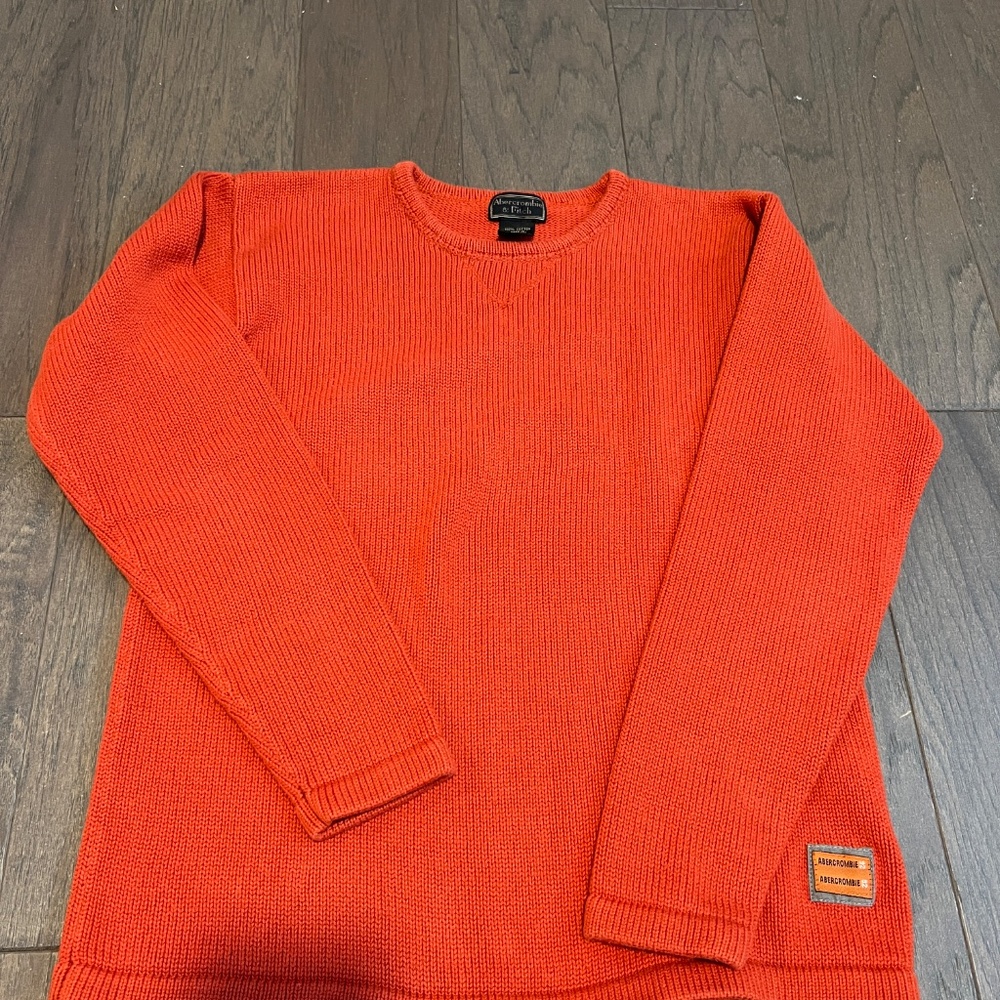 Orange knit sweater- Abercrombie & Fitch-size small